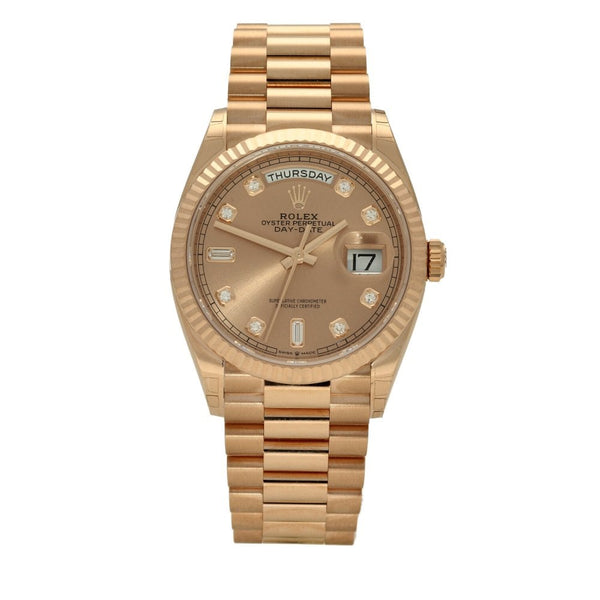 Day-Date 128235 - 18ct Rose Gold - Diamond Dial - 2022