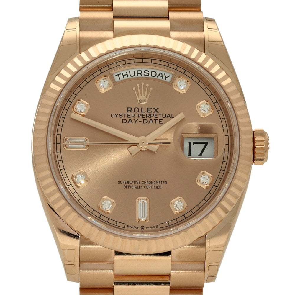 Day-Date 128235 - 18ct Rose Gold - Diamond Dial - 2022