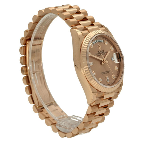 Day-Date 128235 - 18ct Rose Gold - Diamond Dial - 2022