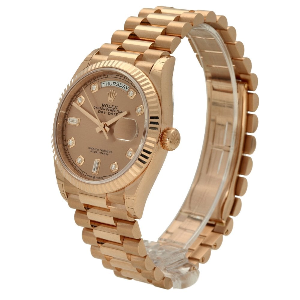 Day-Date 128235 - 18ct Rose Gold - Diamond Dial - 2022