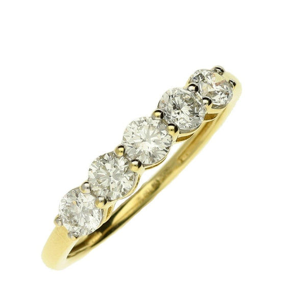 Ladies 18ct Yellow Gold Diamond Eternity Ring - Size P - 1.00ct