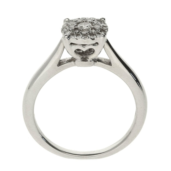 Ladies 18ct White Gold Diamond Engagement Ring - Size K - 0.25ct