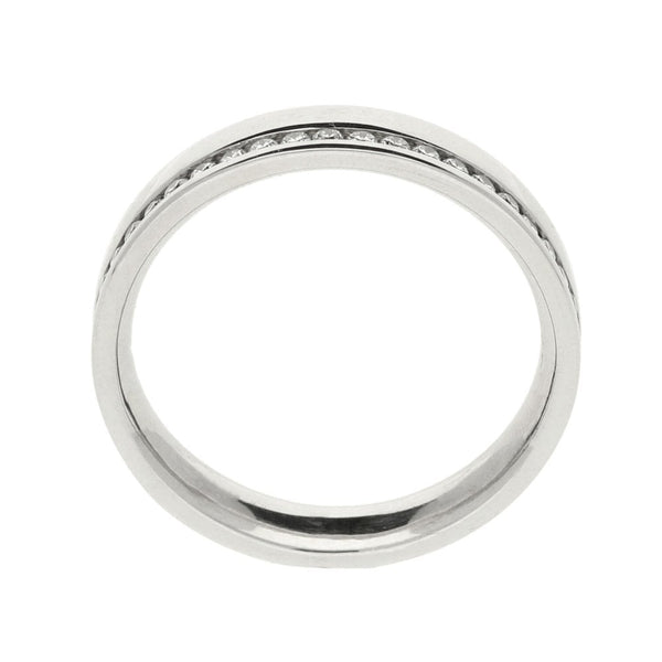Ladies 18ct White Gold Half Eternity Ring - Size L - 0.25ct