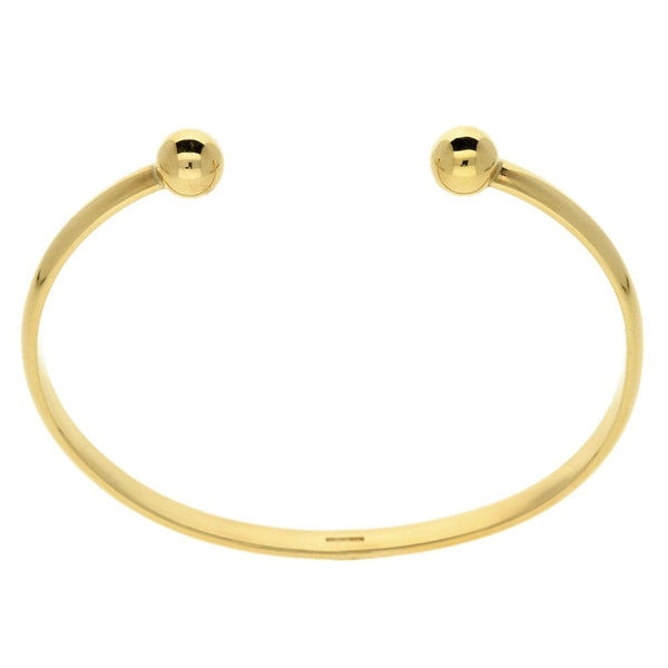 Mens 9ct Yellow Gold Torque Bangle