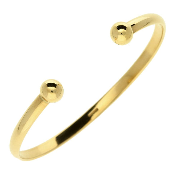 Mens 9ct Yellow Gold Torque Bangle