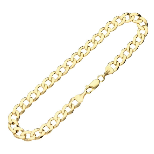 Mens 9ct Yellow Gold Curb Bracelet 8.7g