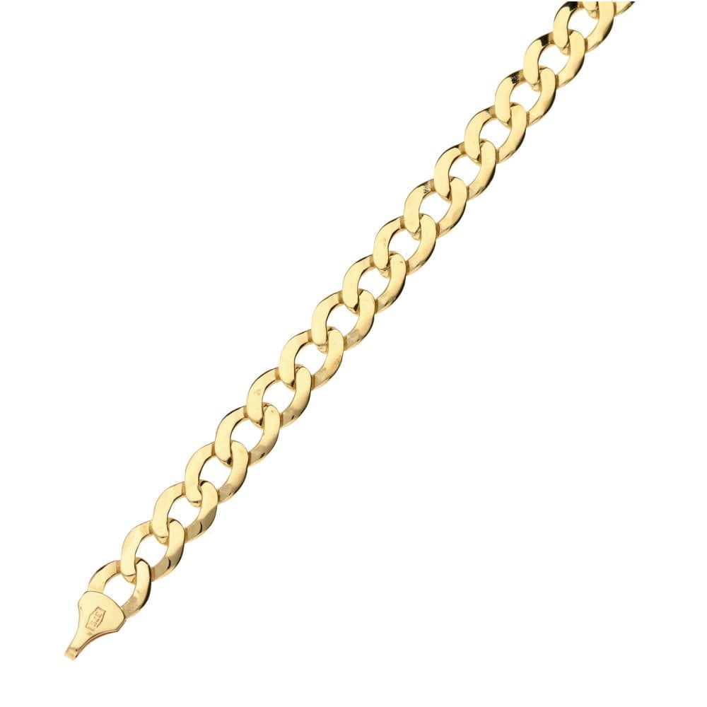 Mens 9ct Yellow Gold Curb Bracelet 8.7g