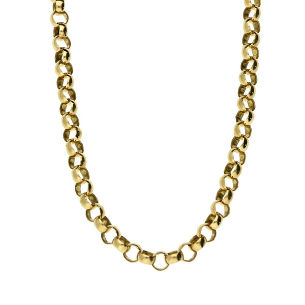 Men's 9ct Yellow Gold Belcher Chain - 24''