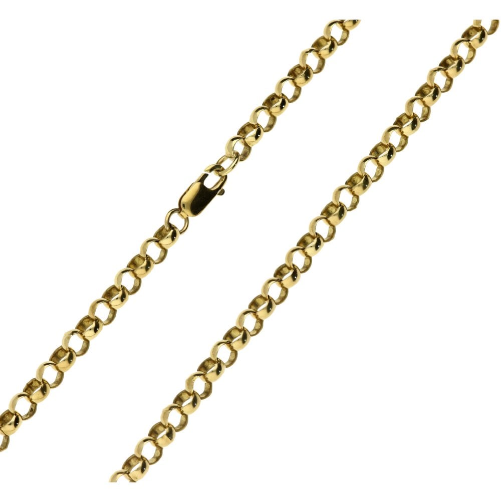 Men's 9ct Yellow Gold Belcher Chain - 24''