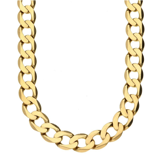 Men's 9ct Yellow Gold Curb Chain - 24'' - 58.9g