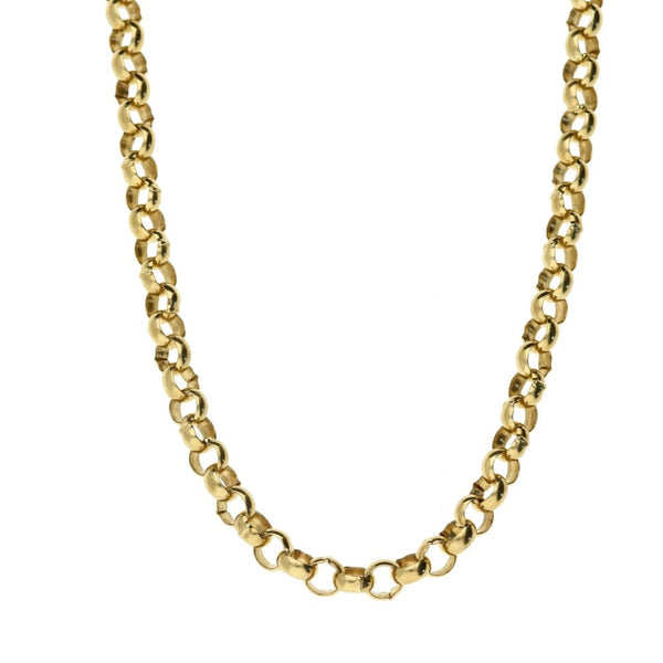 Men's 9ct Yellow Gold Belcher Chain - 29''