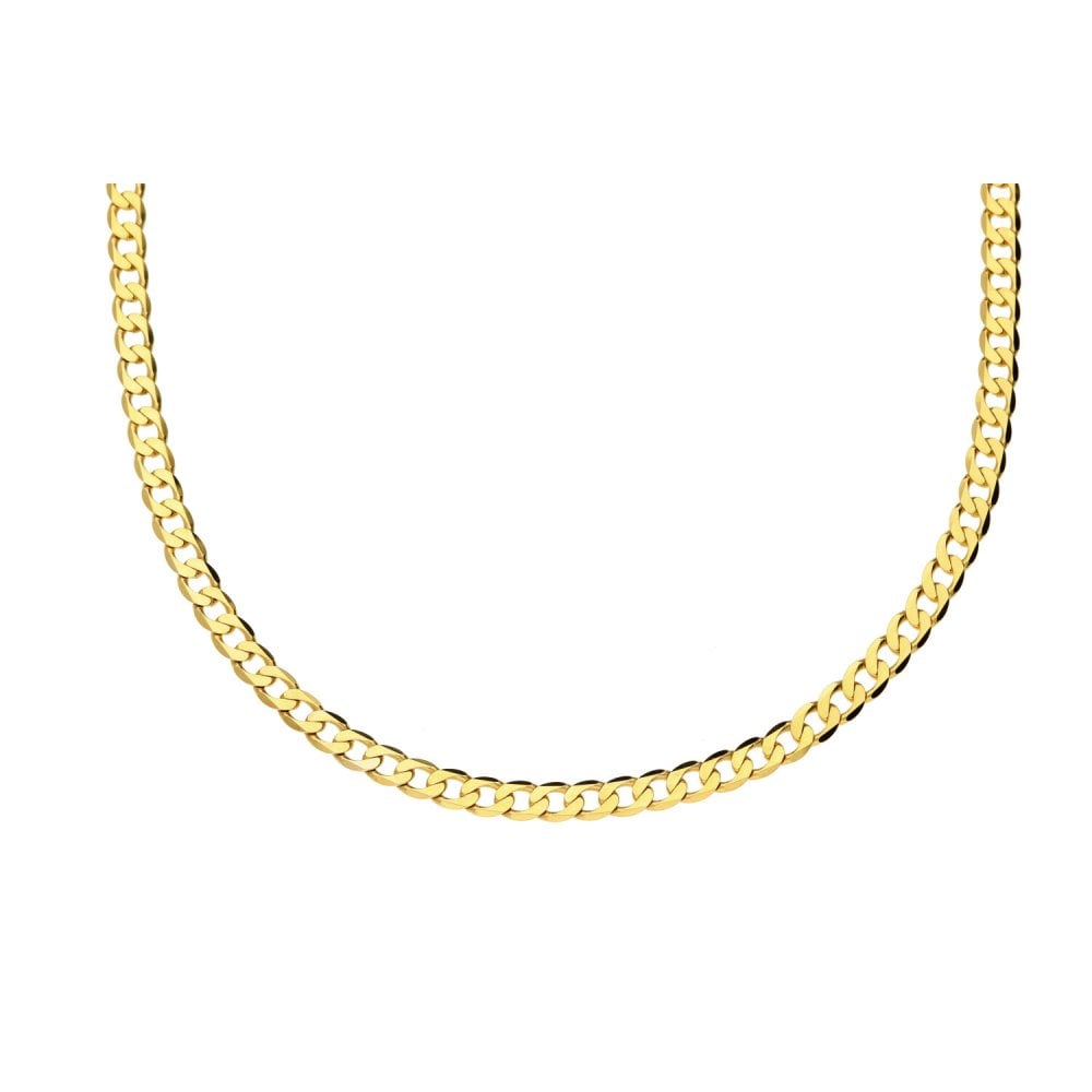 Ladies 9ct Yellow Gold Curb Chain - 20" - 14.7g
