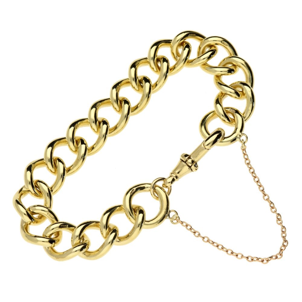 Ladies 9ct Yellow Gold Curb Bracelet