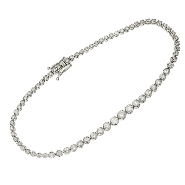Ladies 18ct White Gold Diamond Tennis Bracelet - 2.00ct