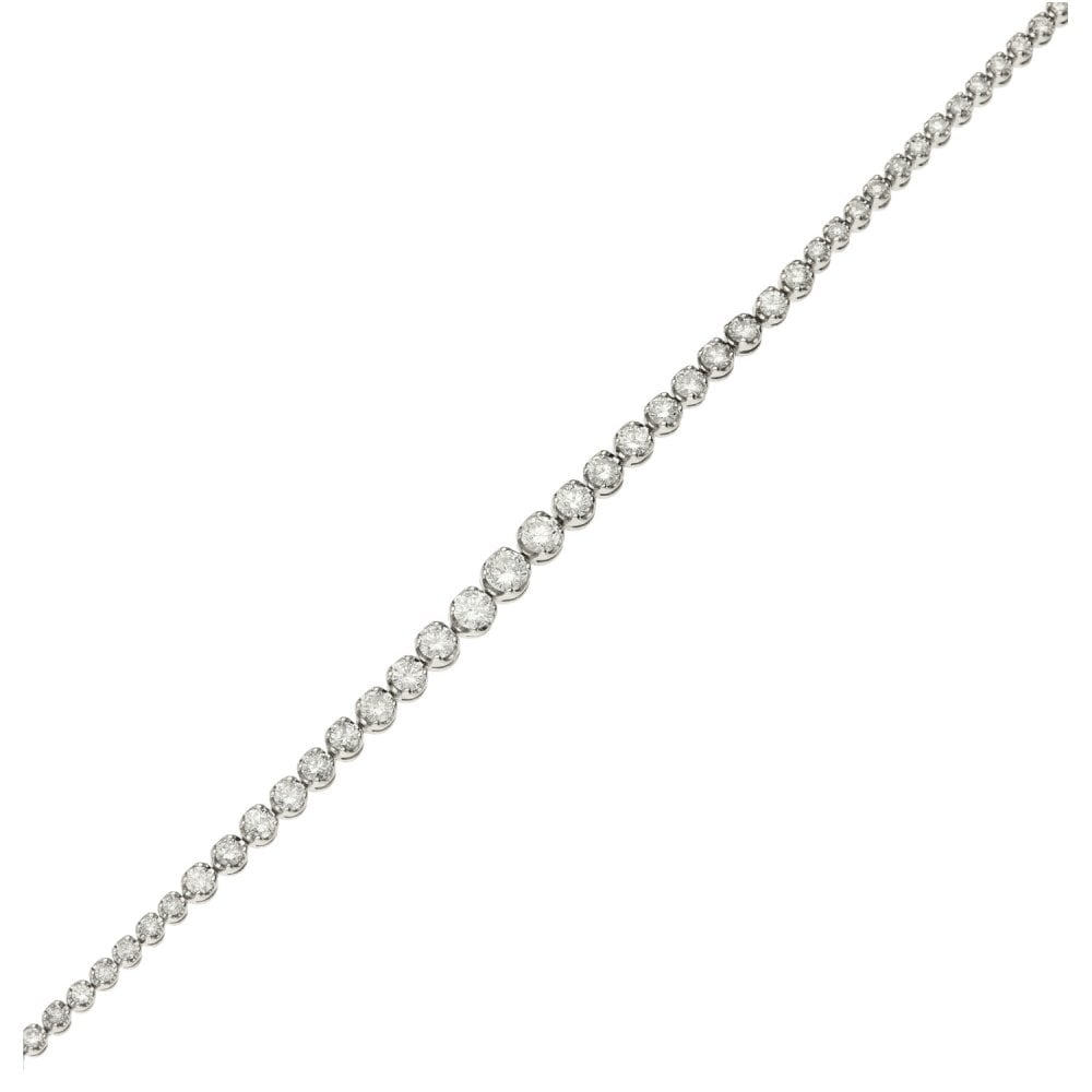 Ladies 18ct White Gold Diamond Tennis Bracelet - 2.00ct