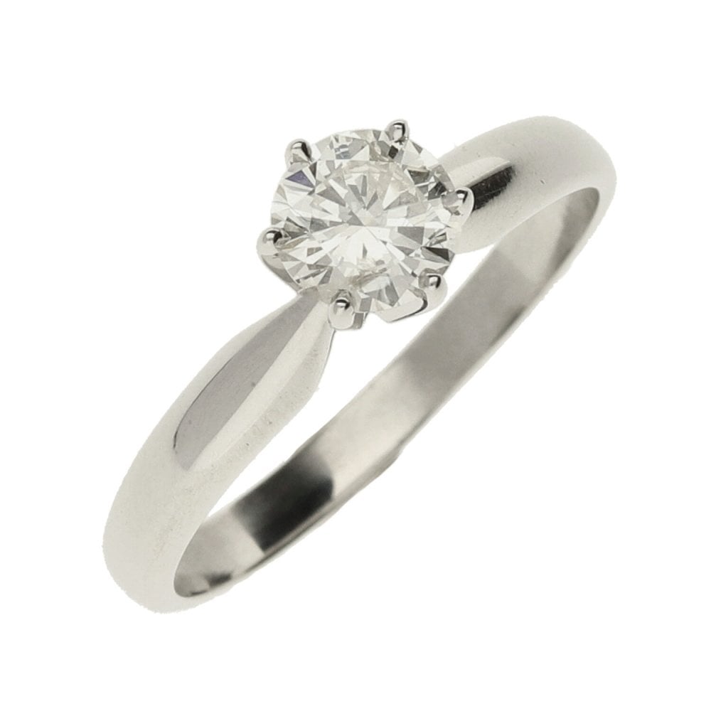 Ladies 18ct White Gold Diamond Engagement Ring - 0.49ct
