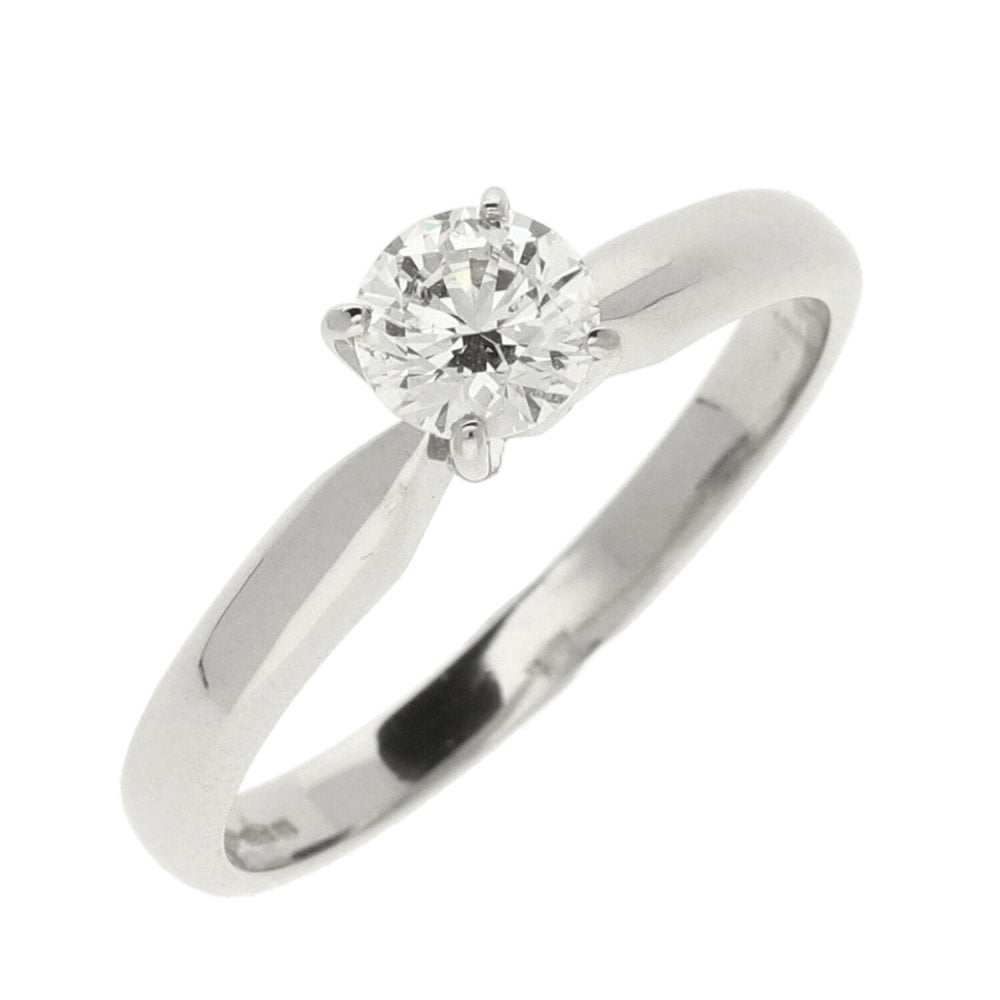 Ladies Platinum Diamond Engagement Ring - Size M½