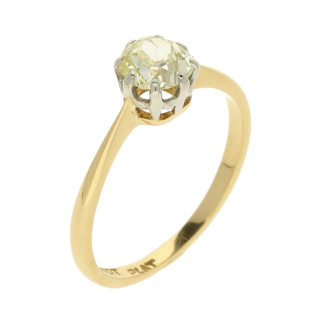 Ladies 14ct Yellow Gold Diamond Engagement Ring - 0.78ct