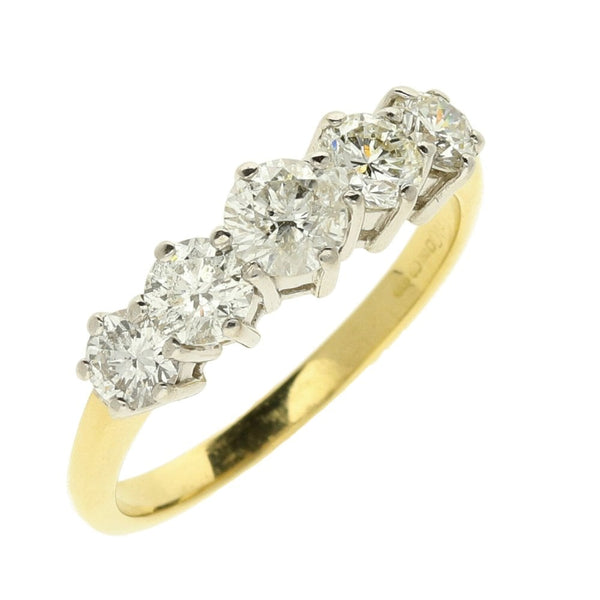 Ladies 18ct Yellow Gold Diamond Eternity Ring - Size P½ - 1.50ct