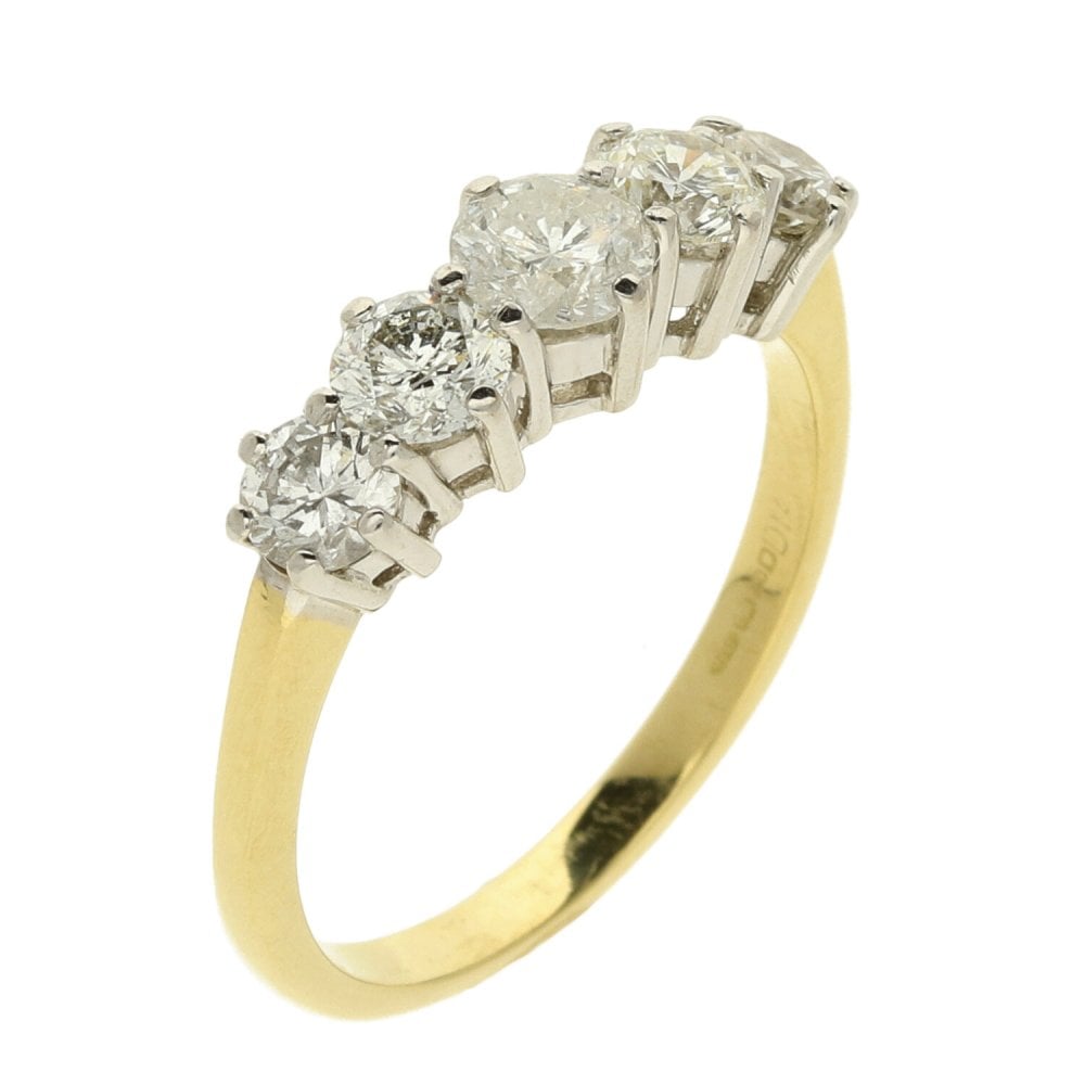 Ladies 18ct Yellow Gold Diamond Eternity Ring - Size P½ - 1.50ct