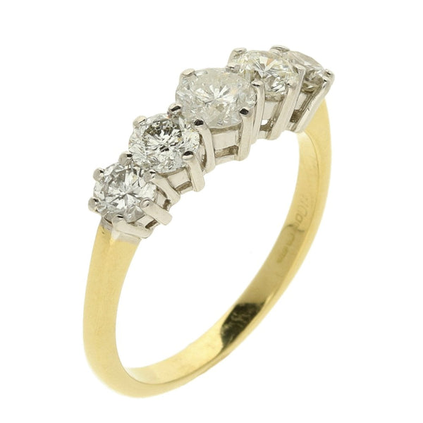 Ladies 18ct Yellow Gold Diamond Eternity Ring - Size P½ - 1.50ct