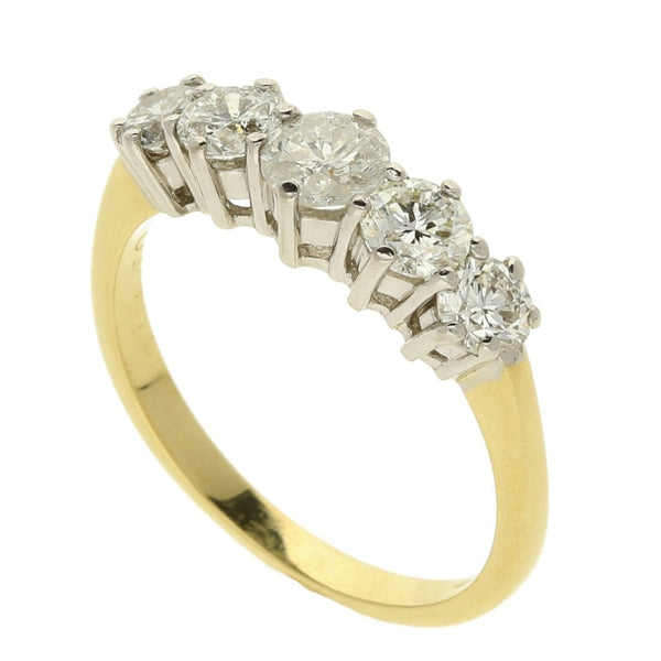 Ladies 18ct Yellow Gold Diamond Eternity Ring - Size P½ - 1.50ct