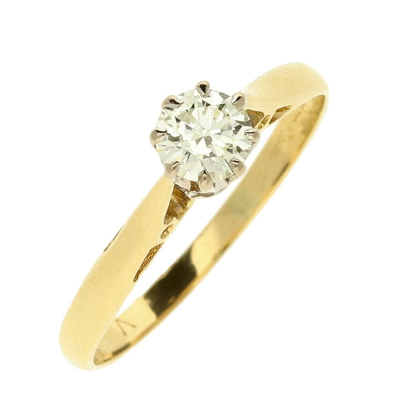 Ladies 18ct Yellow Gold Diamond Engagement Ring - 0.35ct