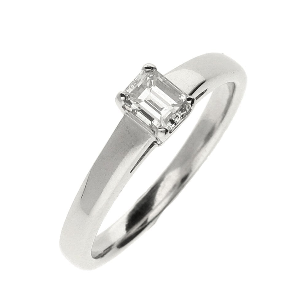 Ladies 18ct White Gold Diamond Engagement Ring - Size L - 0.40ct