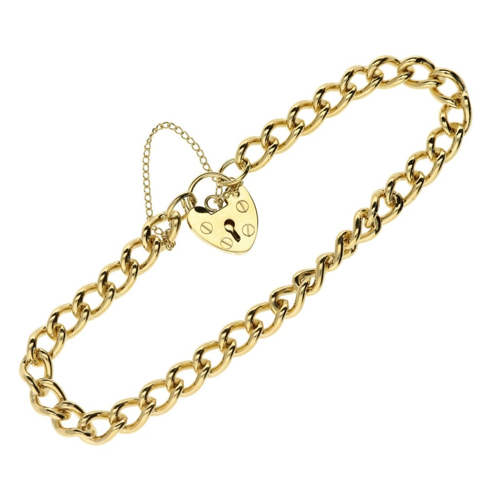 Ladies 9ct Yellow Gold Curb Bracelet