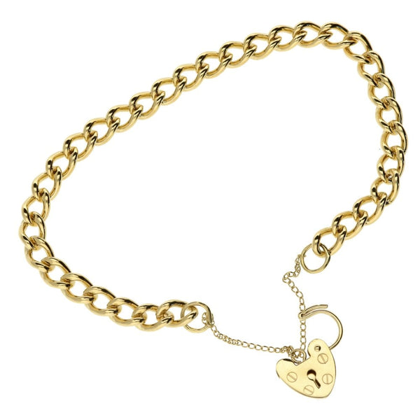 Ladies 9ct Yellow Gold Curb Bracelet