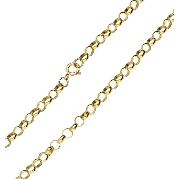 Mens 9ct Yellow Gold Belcher Chain - 22"