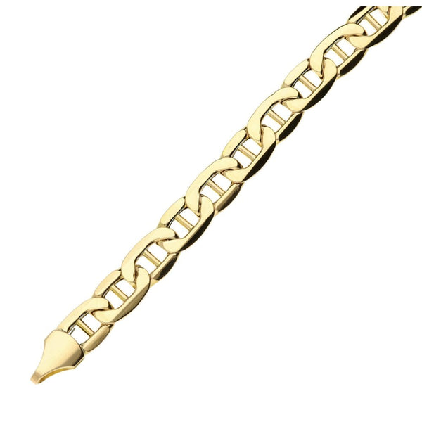 Ladies 9ct Yellow Gold Anchor Bracelet - 8"