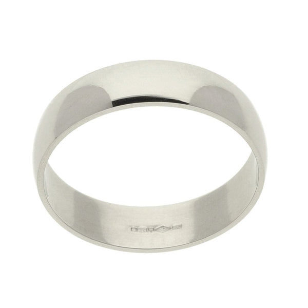Gents Platinum Wedding Ring - Size R½ - 5mm