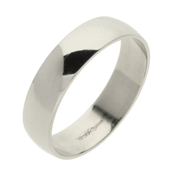 Gents Platinum Wedding Ring - Size R½ - 5mm