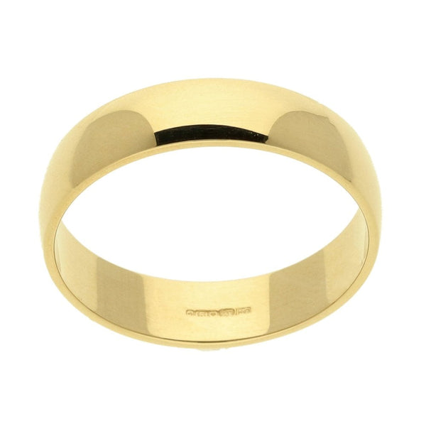 Gents 9ct Yellow Gold Wedding Ring - Size U - 5mm