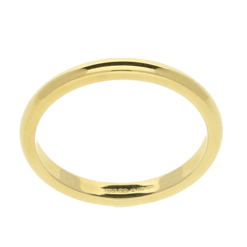 Ladies 18ct Yellow Gold Wedding Ring - Size J½