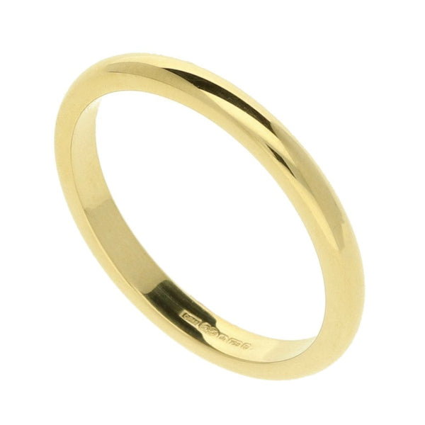 Ladies 18ct Yellow Gold Wedding Ring - Size J½