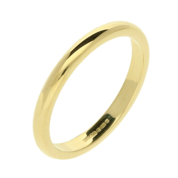 Ladies 18ct Yellow Gold Wedding Ring - Size J½