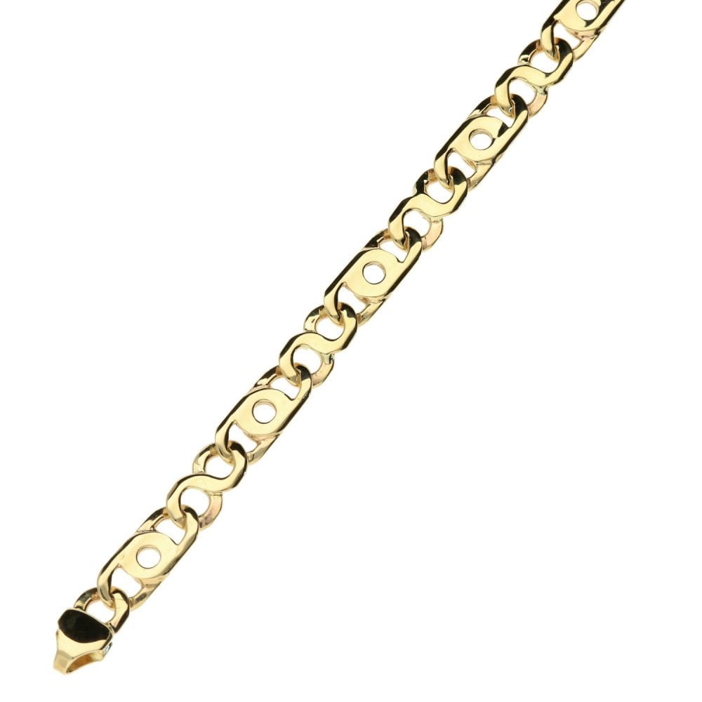 Men's 9ct Yellow Gold Fancy Link Bracelet - 11.9g