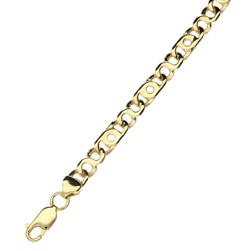 Men's 9ct Yellow Gold Fancy Link Bracelet - 11.9g