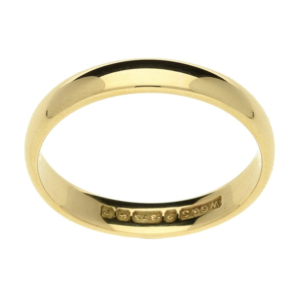 Ladies 9ct Yellow Gold 4mm Wedding Ring - Size P