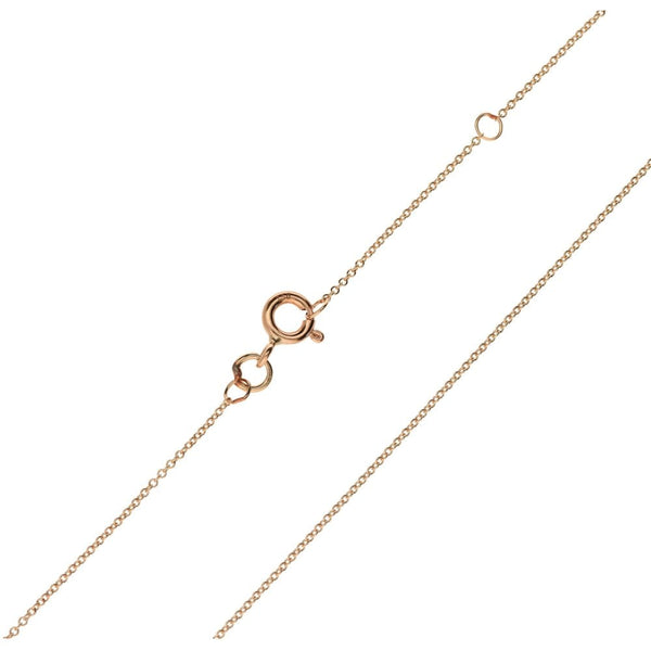 18ct Rose Gold Ladies Fine Belcher Chain - 18 inch
