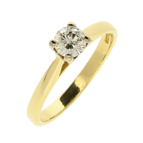 Ladies 18ct Yellow Gold Diamond Engagement Ring - 0.51ct