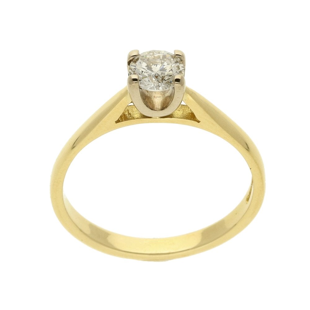 Ladies 18ct Yellow Gold Diamond Engagement Ring - 0.51ct
