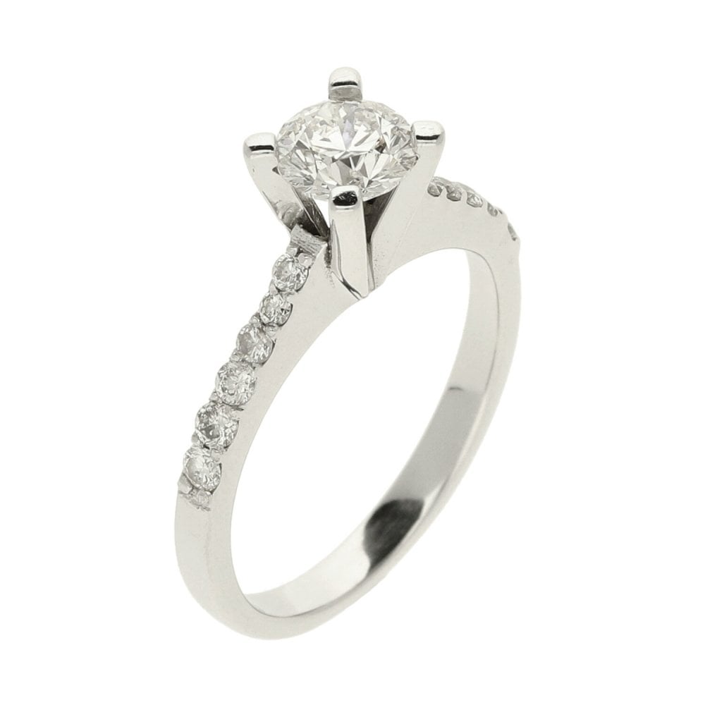 18ct White Gold Diamond Engagement Ring - 0.68ct
