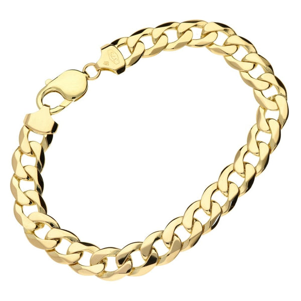 9ct Yellow Gold Curb Bracelet - 9"