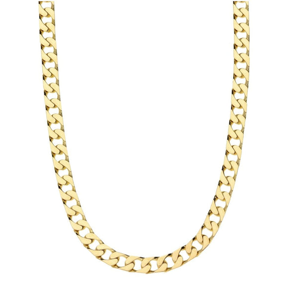 Ladies 9ct Yellow Gold Curb Chain - 21'' - 20.5g