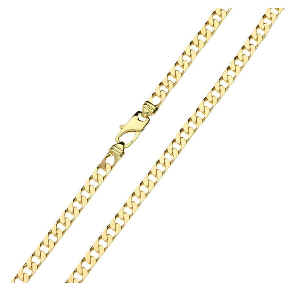 Ladies 9ct Yellow Gold Curb Chain - 21'' - 20.5g