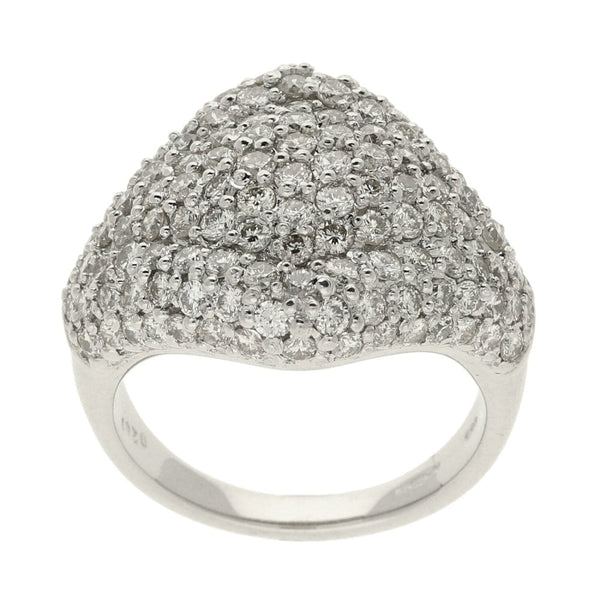 18ct White Gold 2.61ct Modern Cluster Ring