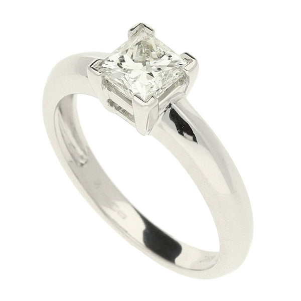 18ct White Gold Diamond Solitaire Ring - Size N1/2 - 1.0ct